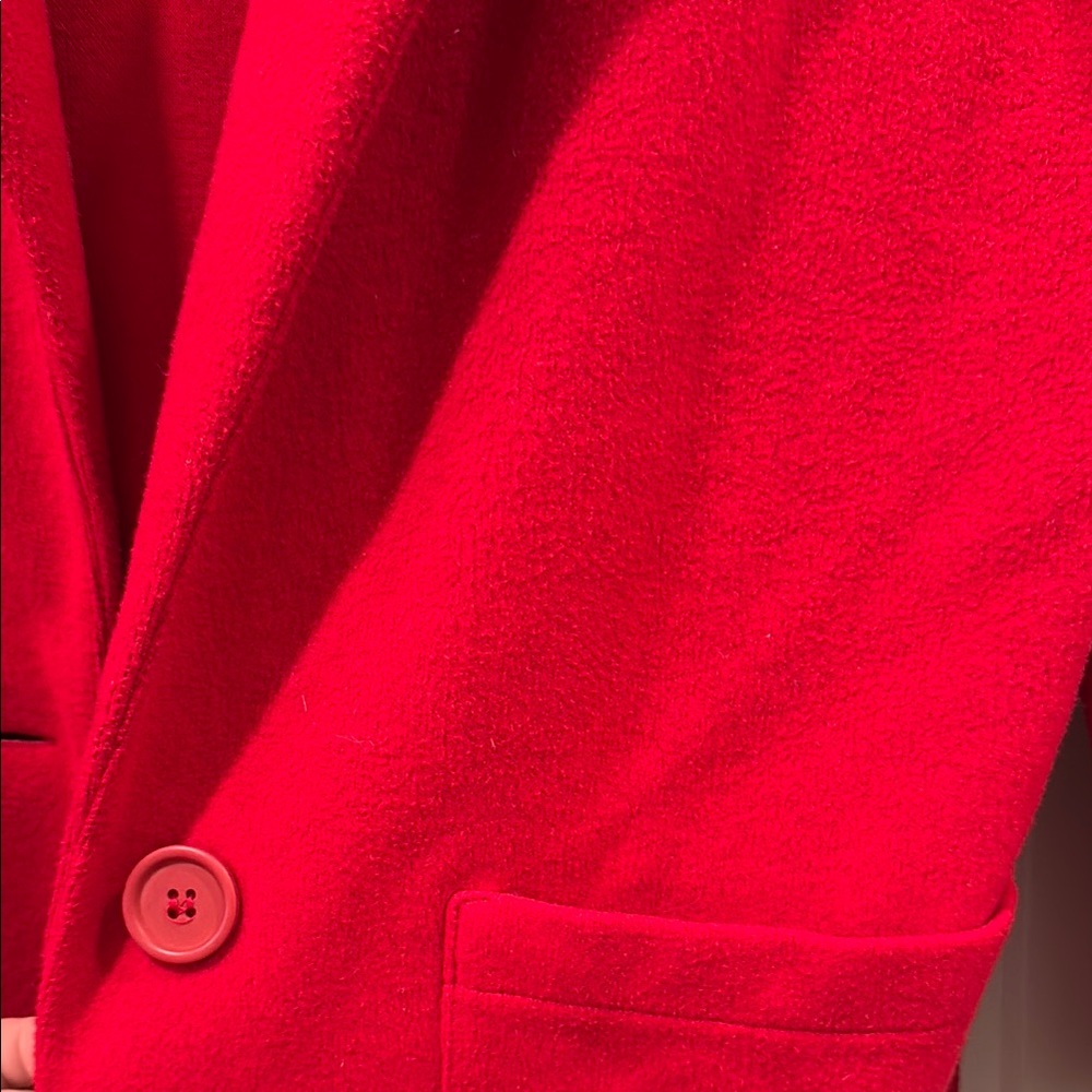Zara Red Open Front Coat - Picture 3 of 5